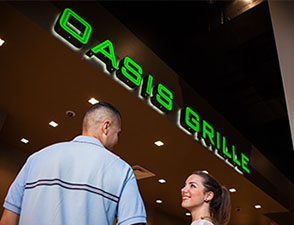 Dining at Oasis Grille